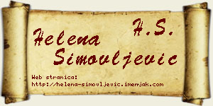 Helena Simovljević vizit kartica